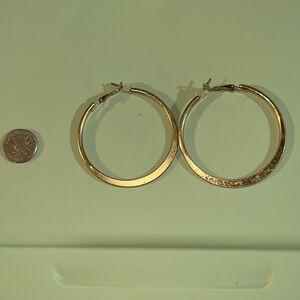 Faux gold hoops